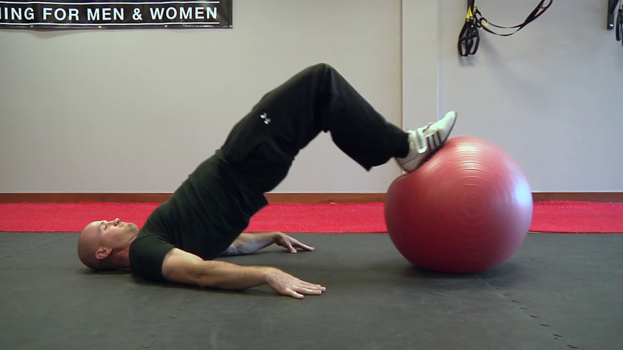 Hamstrings Knee Flexion Swiss Ball Bilateral BBCT Demos YouTube
