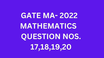 GATE MA 2022 MATHS | QUESTION NO. 17,18,19,20 | CONVERGENCE | WEIGHT FUNCT | CONNECTED | LIPSCHITZ