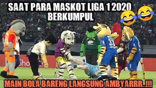 Ambyarr.!! Begini jadinya Kalau Para Maskot liga 1 2020 bertemu di Stadion GBT Surabaya