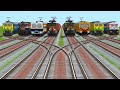 All Realistic Game TrainZ Humsafar Express Train || Bumpy Forked Railroad Tracks || train sim 2