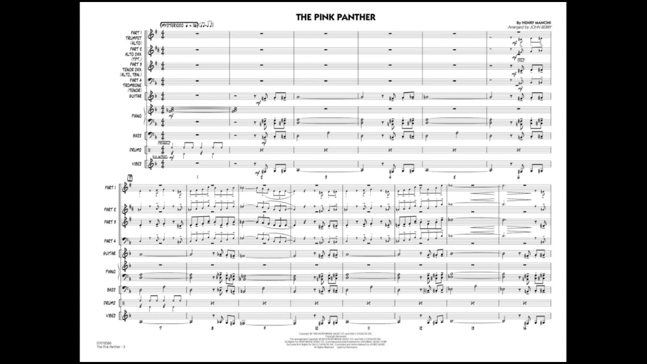 La panthère rose Boîte à musique à manivelle en carton renforcé Henry Mancini 