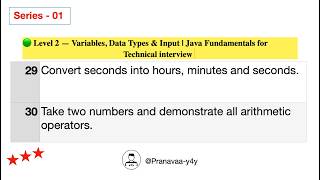 Information Convert Seconds into Hours, Minutes & Seconds |Demonstrate All Arithmetic Operators #java #placement Update