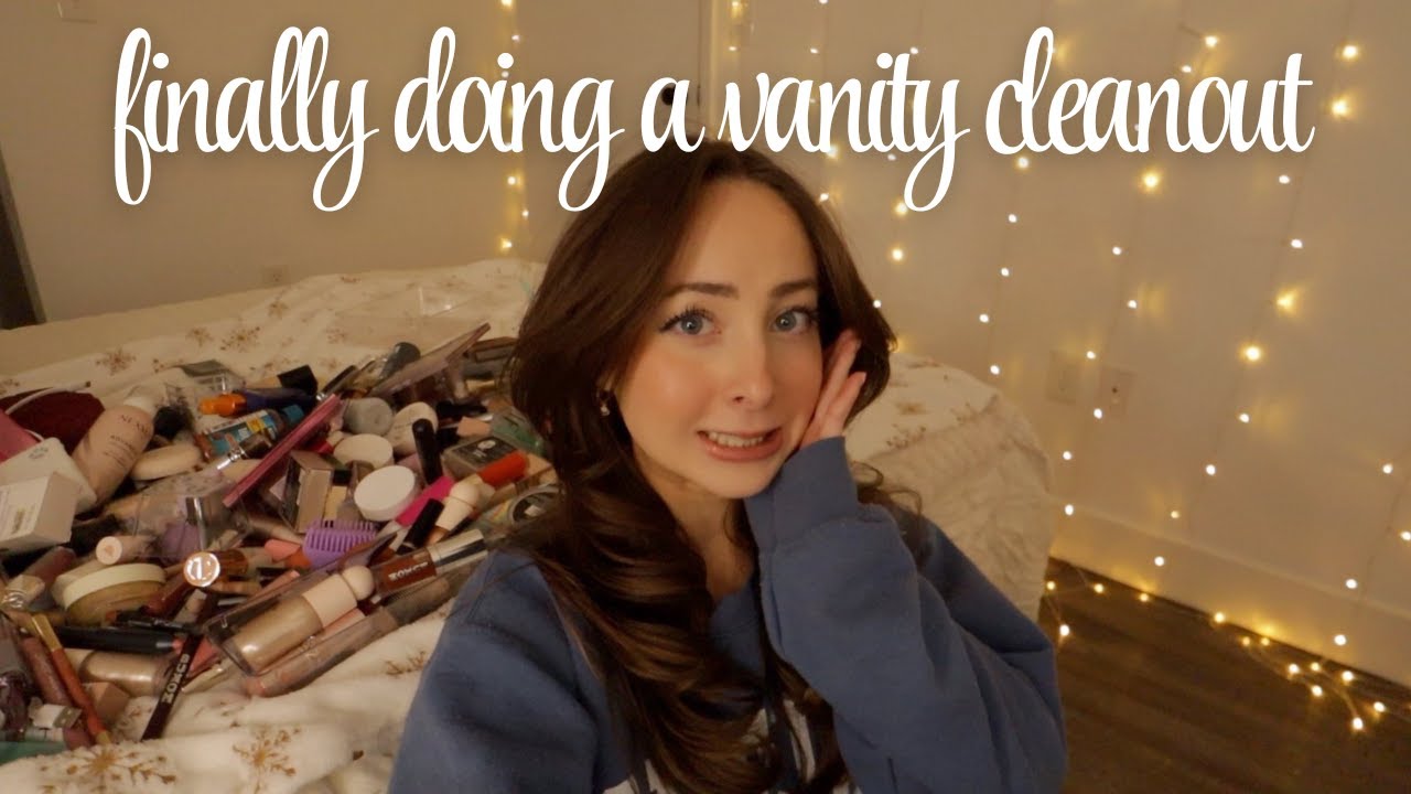 HUGE MAKEUP VANITY CLEANOUT & TOUR *very satisfying* | organizing & decluttering my makeup
