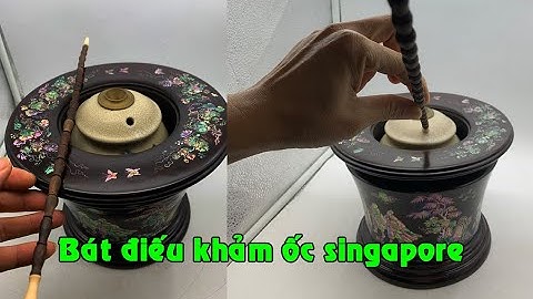 Bát điếu gỗ gõ đỏ khảm ốc singapore đẹp