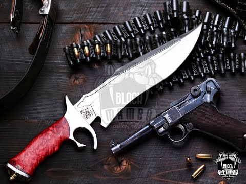 Bmk UL 09 Red Dragon Handmade Forged Steel Bowie Knife Hunting Knife 14 Inches Blade Made In USA