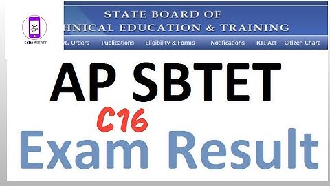 APSBTET C16 (DIPLOMA) Exams Results Released March 2022 || Edu Alerts ||