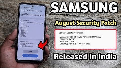Samsung Released August Security Patch Update In India  | A50 A50s A51 A52 A52S A71 A21S  M21