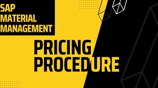 Pricing Procedure configuration in SAP MM | SAP MM Course