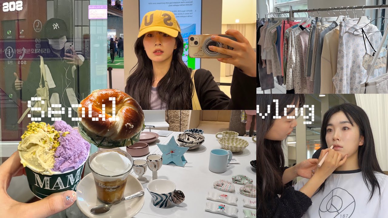【初ぼっち渡韓🇰🇷】念願のロンドンベーグル🥯韓国メイク体験！ソンスでショッピング&カフェのおすすめ☕️