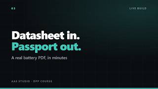 Battery datasheet to Digital Product Passport in minutes