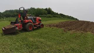 kubota tractor with tiller hiller