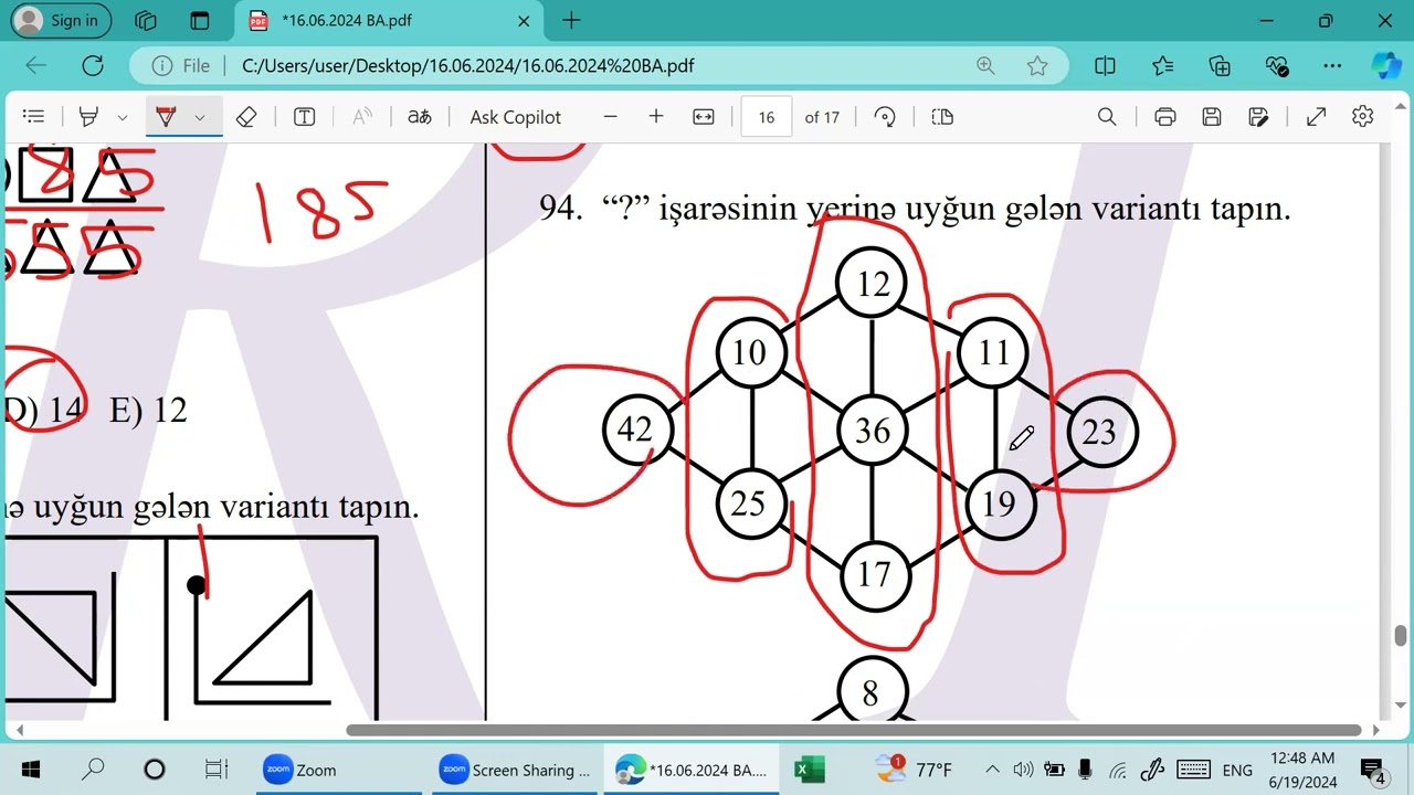 16.06.2024 tarixli sınağımızın Məntiq suallarının izahı! R1 Academy! Part II