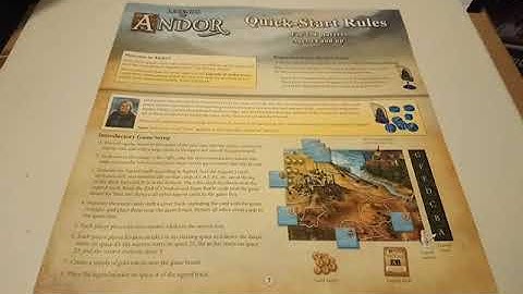 LEGENDS OF ANDOR Board Game Quick Start Rules Booklet 04.04.20