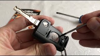 How to change key battery for Škoda Octavia III or other Škoda cars & VW group cars?