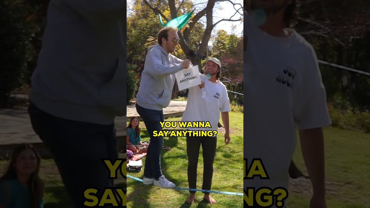 First time on a slack line!