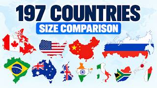 All 197 Countries Size Comparison | Smallest to Largest
