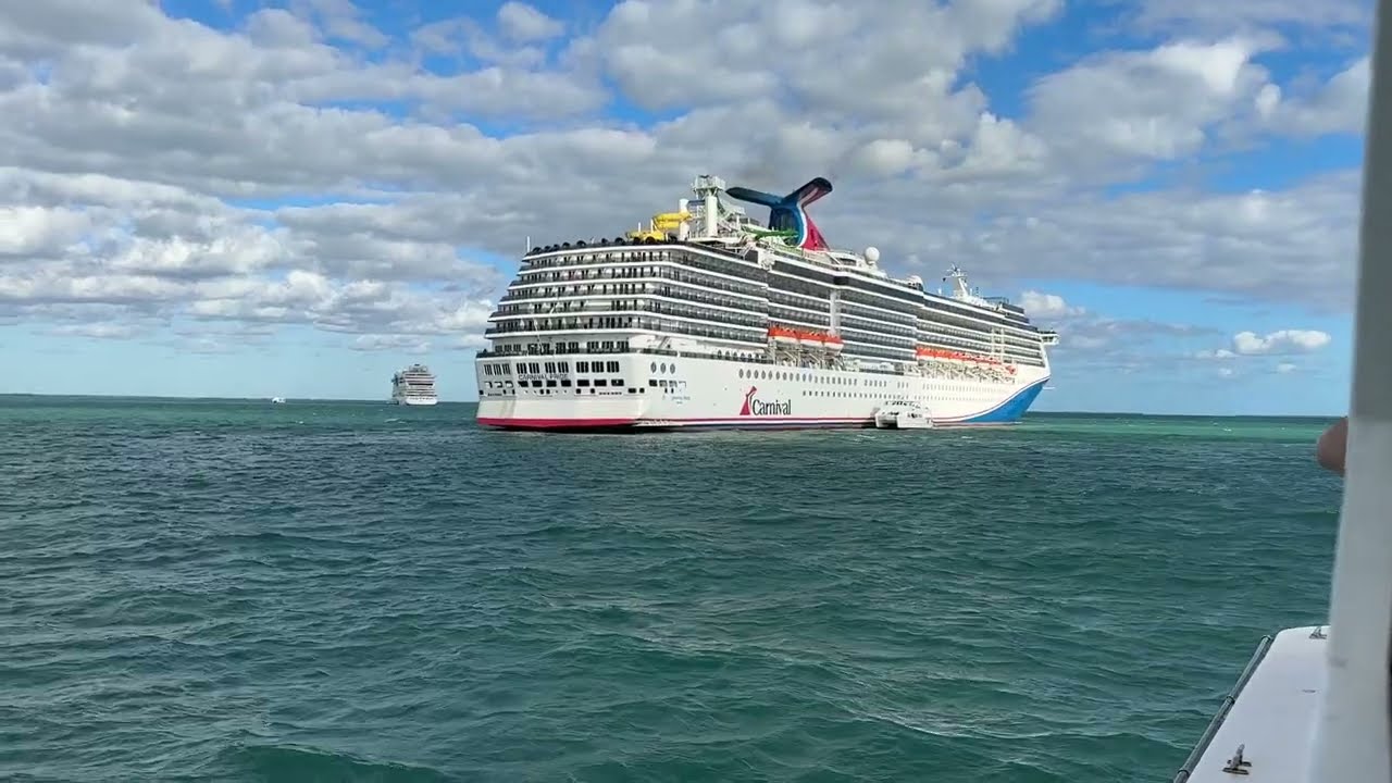 Belize Tender to Carnival Cruise Ship with Port Coral, the New Cruise Port Under Construction