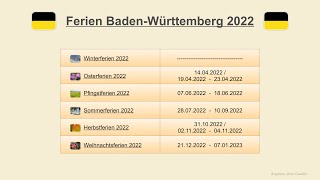 Wann sind Winterferien in Baden-Württemberg?