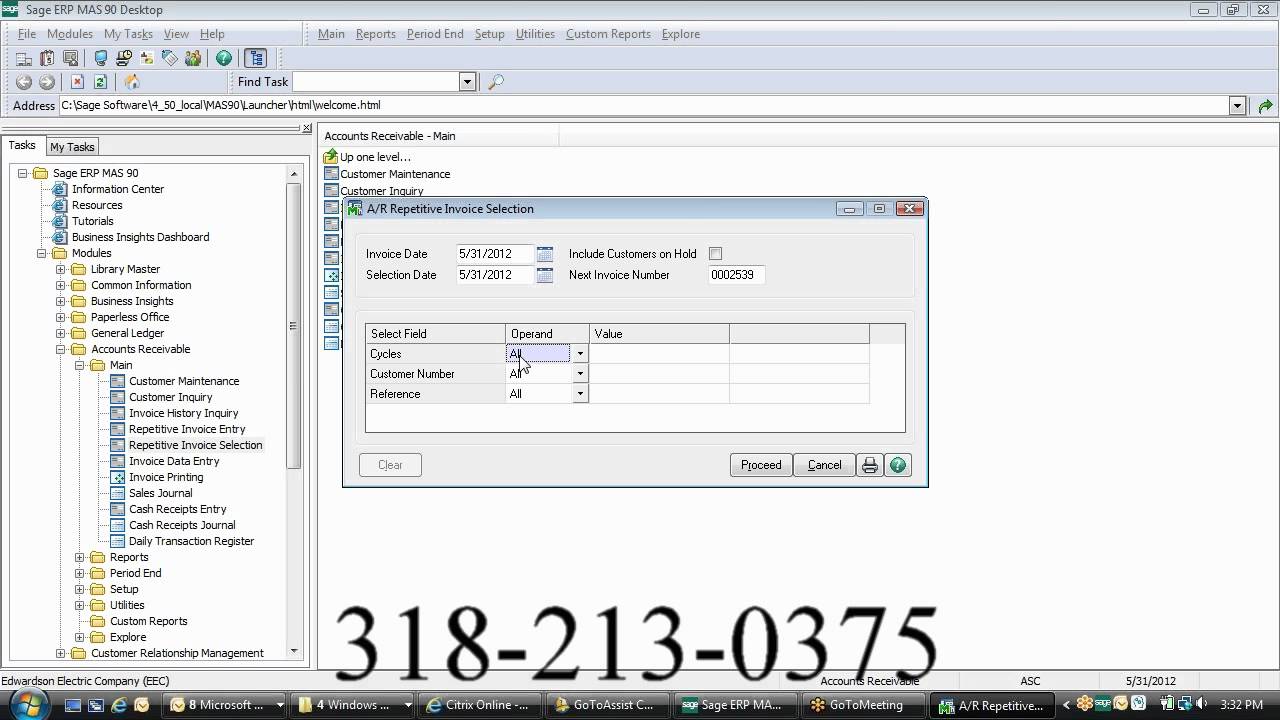 Sage 100 ERP Repetitive Invoice Entry How to Set-up and Use - YouTube