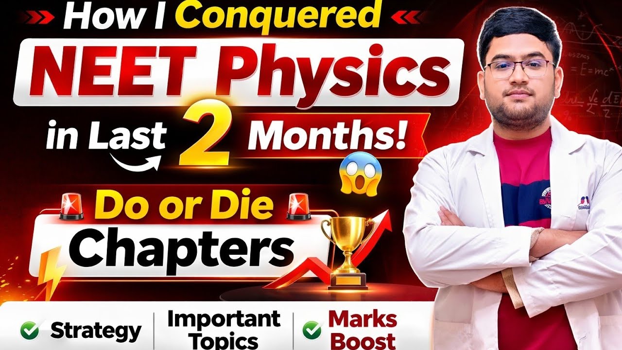 How I Conquered NEET Physics in Last 2 Months! 😱 (Do or Die Chapters ...