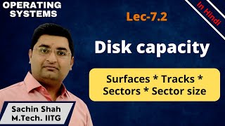 L7.2: Calculate Disk Capacity | Platters Surfaces Tracks Sectors and Sector size