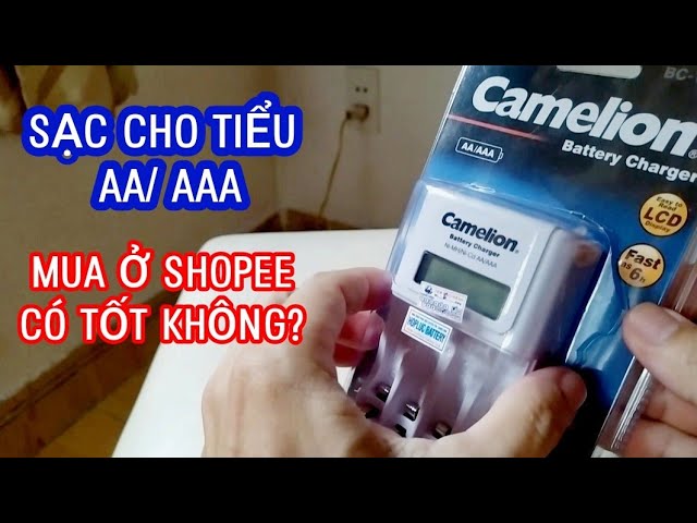 Bộ sạc nhanh tự ngắt pin AA/AAA, có màn hình Camelion mua trên Shopee có tốt không?