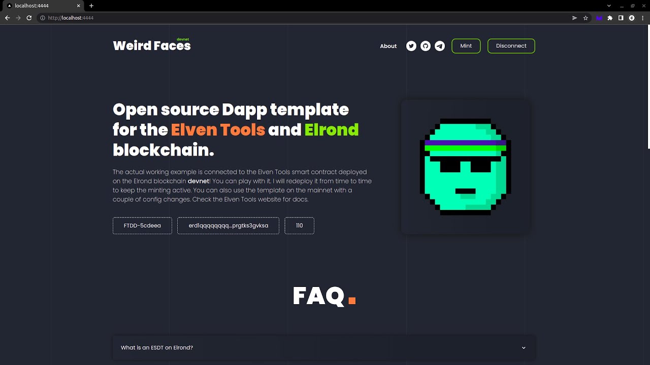Elven Tools - Custom Minter Dapp - Elrond blockchain