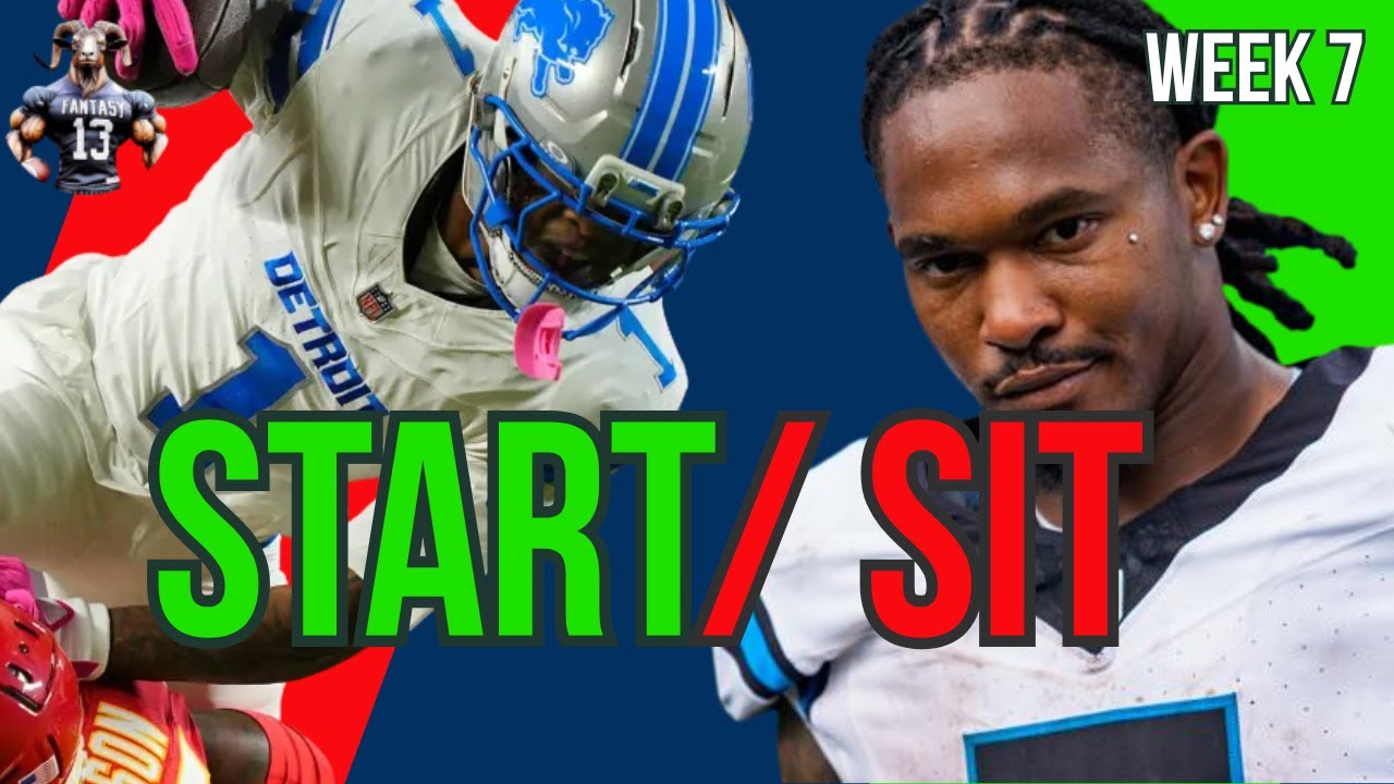 Fantasy Football STRATEGIC Week 7 START or SIT | Lineup Advice, BEST Player Matchups
