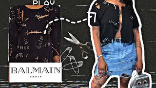 DIY TRENDY SAFETY PIN CROP TOP | DIY SAFETY PIN CROP TOP