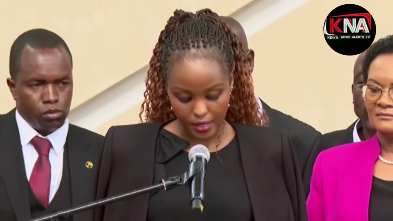 TEARS: IMOTIONAL NG'ENO'S WIFE NEARLY FAILS TO READ HER TRIBUTE DURING THE REQUIEM MASS