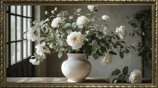Arte para TV | Jarrón con peonías 🌸 | Cuadro enmarcado floral | Peony Bouquet Wall Art (Loop) screenshot 1