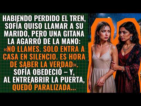 Al perder el tren, Sofía quiso llamar a su marido,pero una gitana la tomó de la mano-«No le llames…»