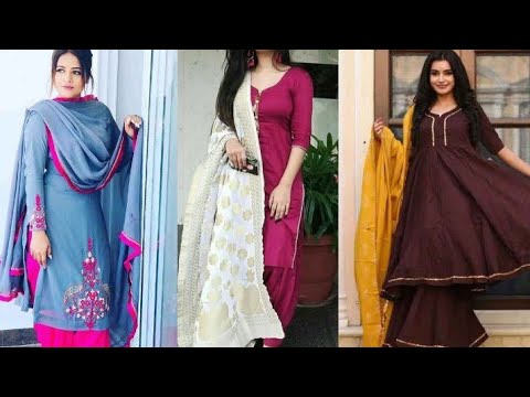 top-10-colour-combination-for-punjabi-suits-ideas-||-latest-plain-punjabi-suit-designs-2019