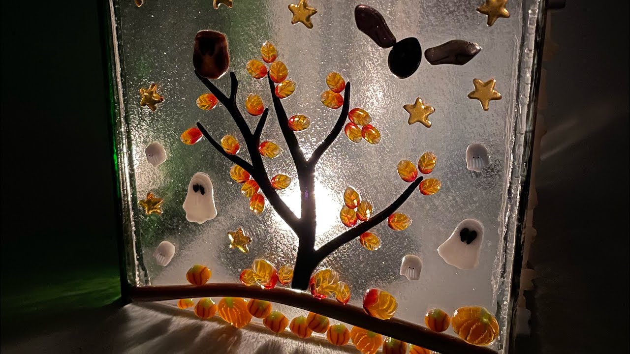 A Four-in-One Halloween Fused Glass Candle Shelter