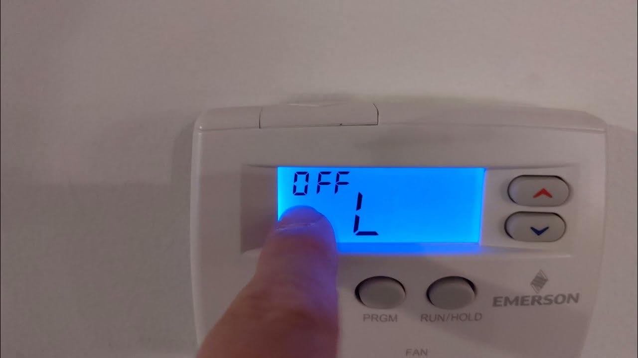 Turn off EMERSON 1F800224 Thermostat Back Light YouTube