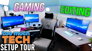 2021 Gaming & Content Creation Setup Tour! - Too Much Tech