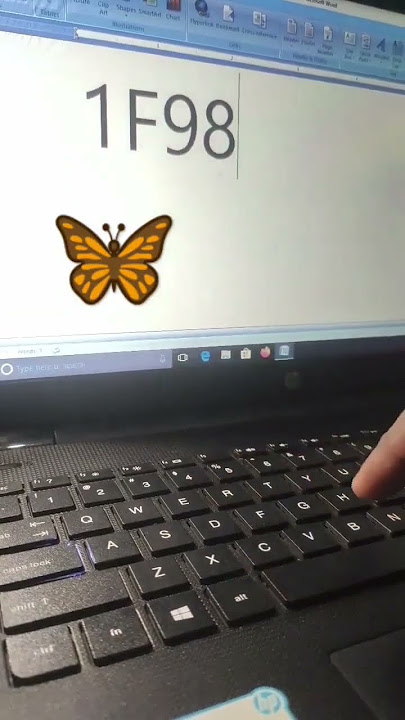 🦋 symbol Ms word shortcut key