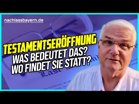 Video: Wer bekommt den Nachlass eines Testaments?