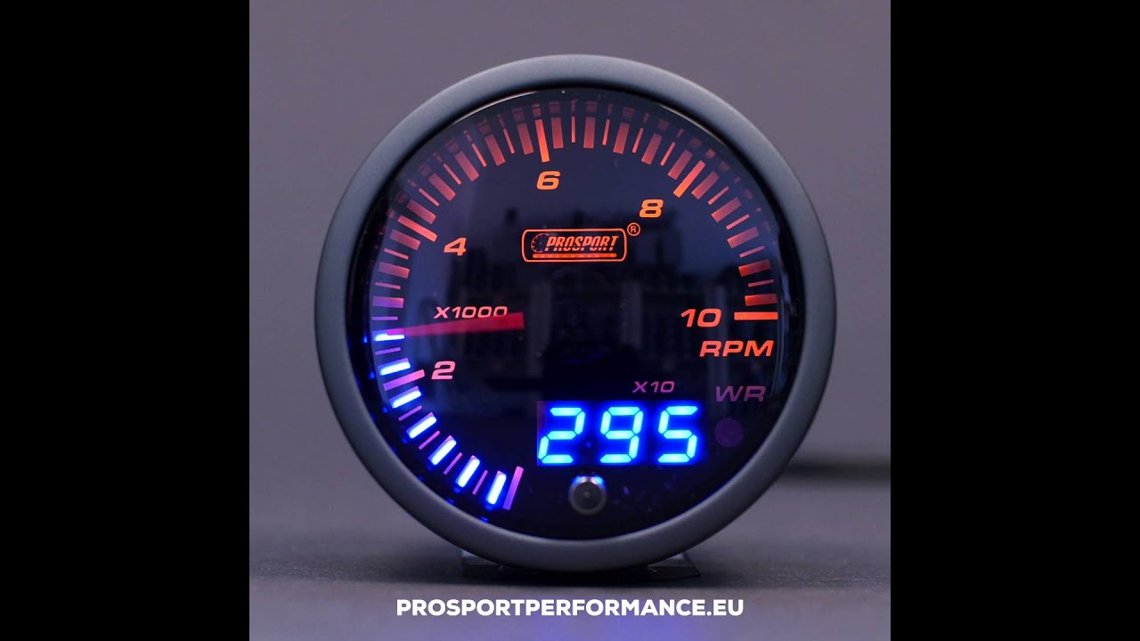 Prosport Tachometer gauge 60mm JDM Series Warning YouTube