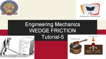 Eng  Mechanics Wedge Friction Tutorial 4 || Dr.M.A.Jayaram