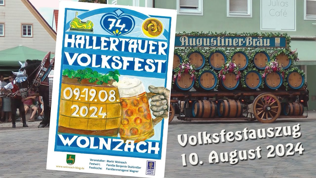Hallertauer Volksfestauszug Wolnzach 2024 HD