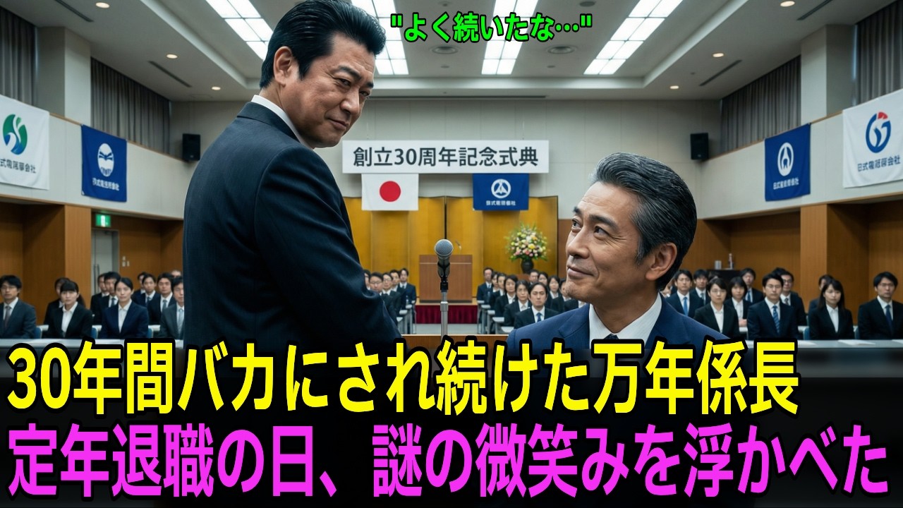 30年間バカにされ続けた万年係長。定年退職の日、会社を震撼させた#動エピソード #老後の物語 #家族の物語 #オーディオブック