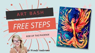 Free Step by Step Acrylic Painting Time-lapse: Rise of the Phoenix