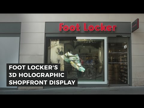 Foot Locker's Shopfront Transformed with 3D Holographics l HYPERVSN - video from HYPERVSN