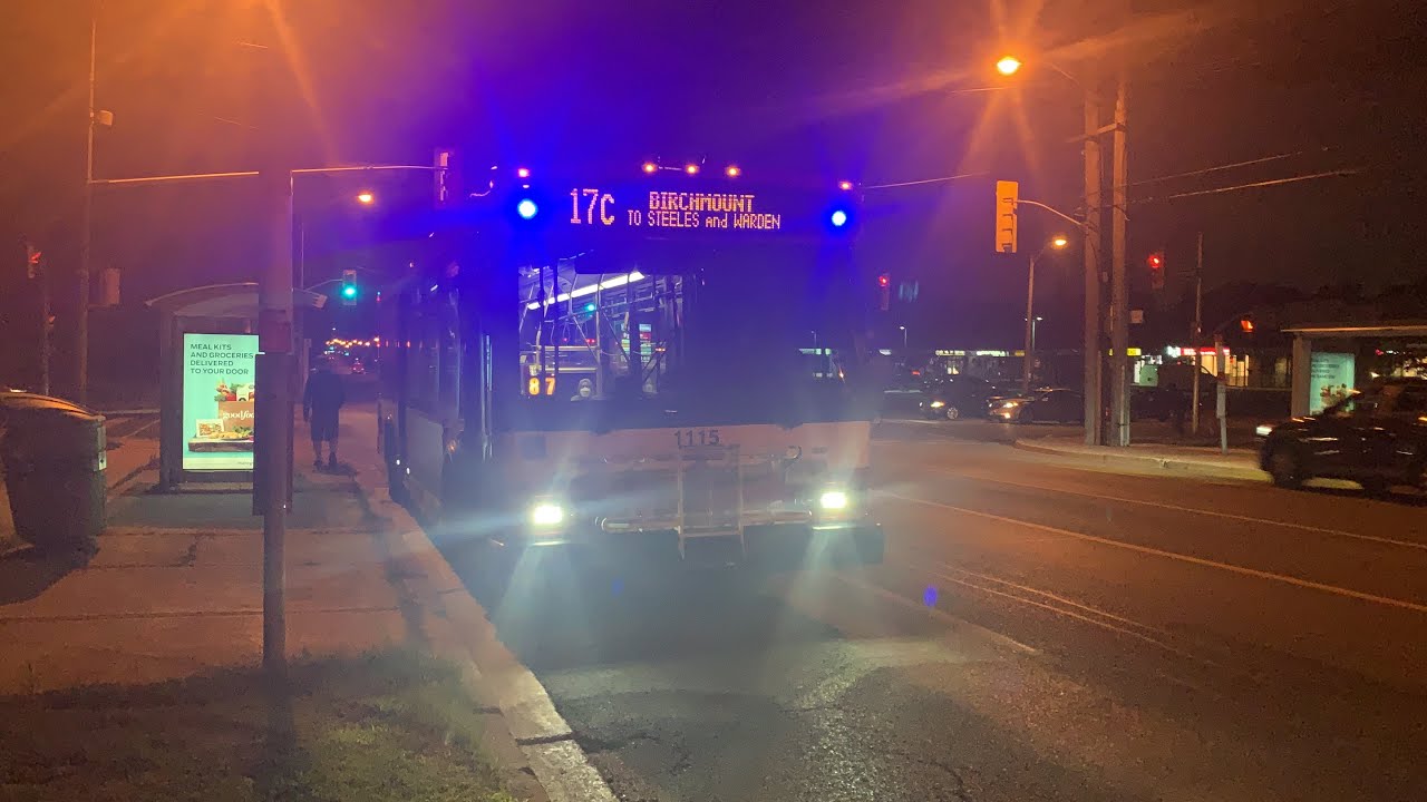 TTC 1115 on route 17C Birchmount to Steeles and Warden YouTube