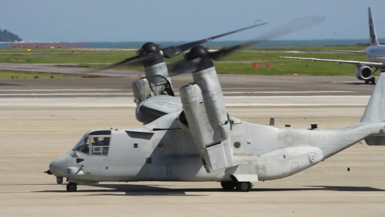 大分空港を離陸するオスプレイ(Osprey/V-22)