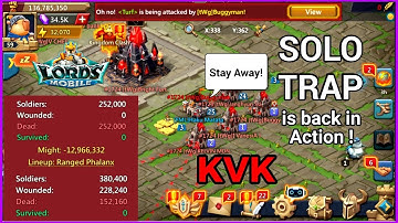 SOLO TRAP is Back in Action ! KVK Lords Mobile #lordsmobile