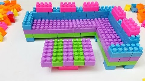 Satisfying DIY L Shaped Sofa ASMR/ Building Blocks/Lego Building Fun #buildingblocks#asmr#asmrsounds