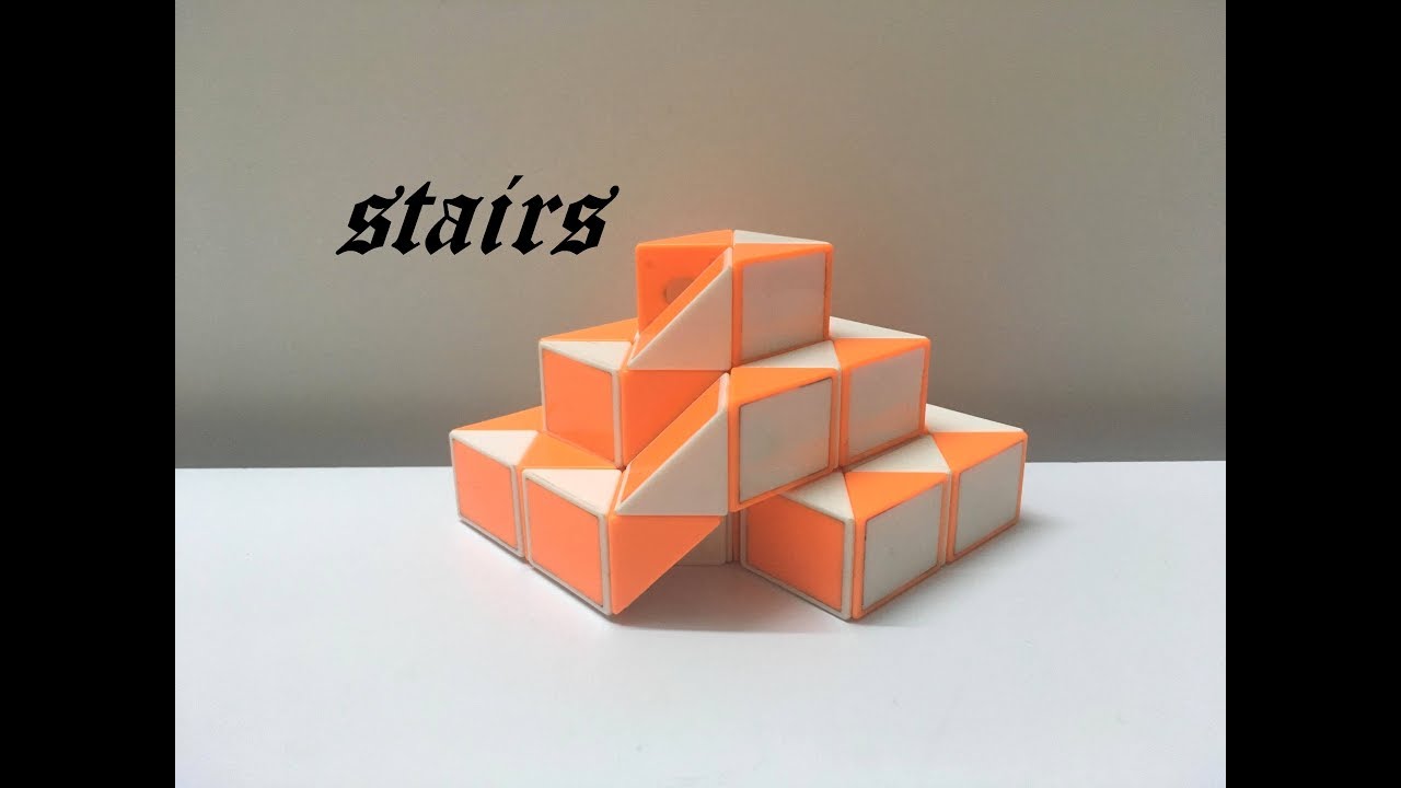 SLOW TUTORIAL - Magic Ruler or Rubik's Snake 48 - Stairs - 楼梯