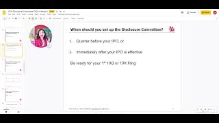 In an IPO, when should you set up the Disclosure Committee for SOX 302 Update